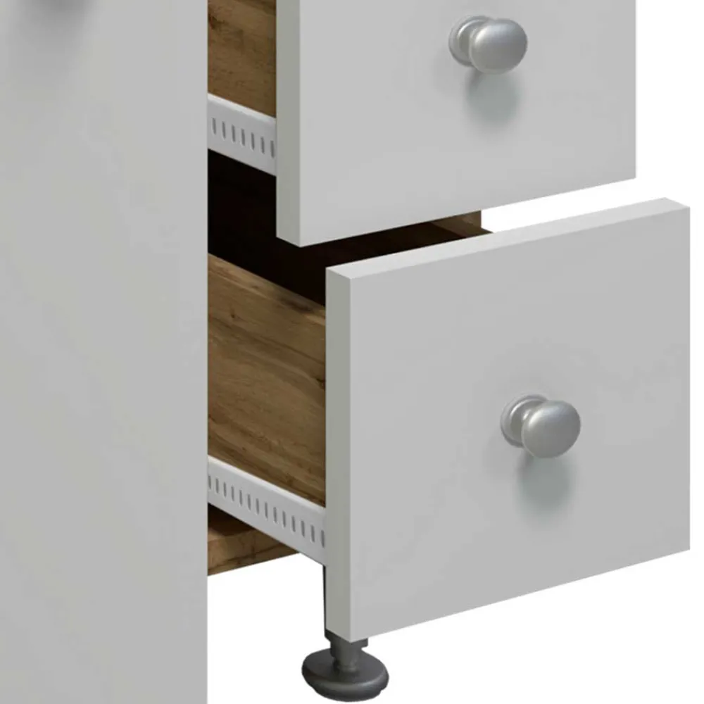 Wohnen Waschbeckenschrank mit drei Schubladen & Tür - Nelani I