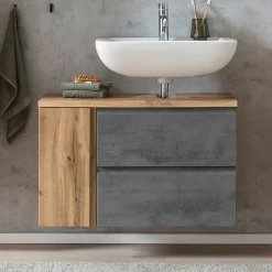 Wohnen Waschbeckenschrank mit Tür & Klappe & Schublade - Mia