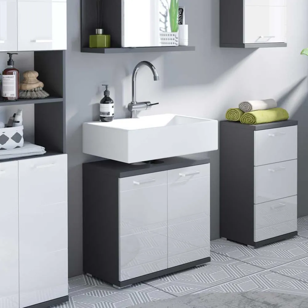 Wohnen Badschränke|Waschtisch*Waschbeckenschrank 2-türig - Asutria