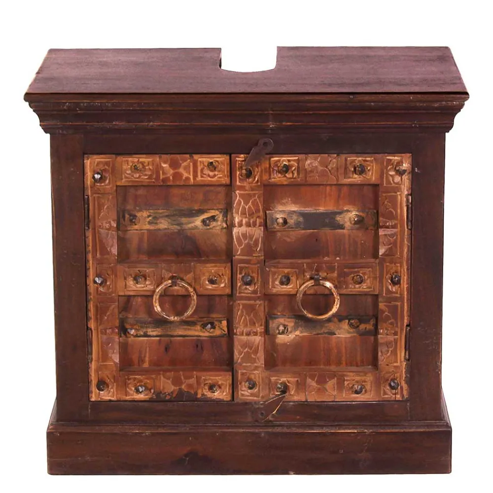 Wohnen Waschbeckenunterschrank aus Recyclingholz - Solapura