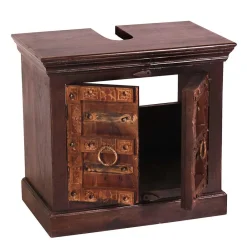 Wohnen Waschbeckenunterschrank aus Recyclingholz - Solapura