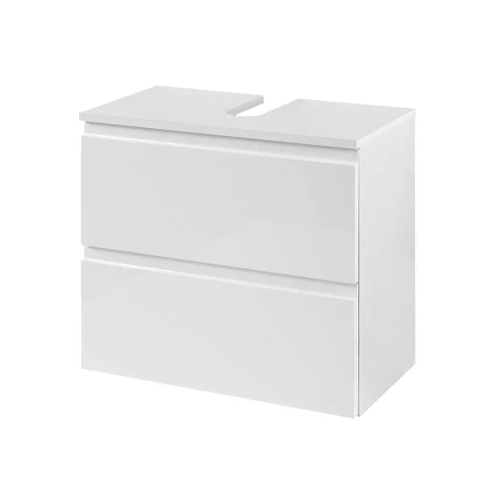 Wohnen Waschbeckenunterschrank Concetada in Hochglanz Weiß