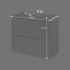 Wohnen Waschbeckenunterschrank Concetada in Hochglanz Weiß