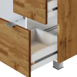 Wohnen Waschtisch|Waschbeckenunterschränke*Waschbecken-Unterschrank in Wildeiche Holzoptik - Sucaeva