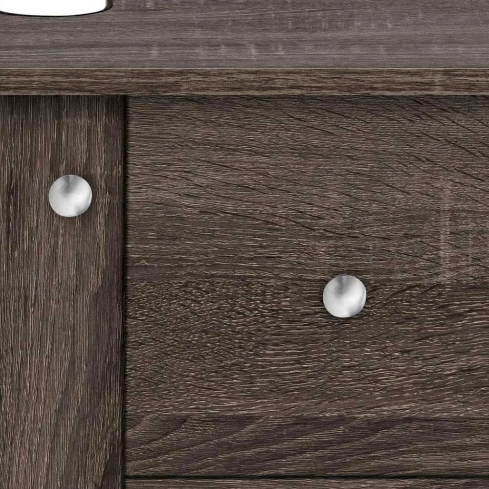 Wohnen Badschränke|Waschtisch*Waschbeckenunterschrank in Eiche Grau Holz Dekor - Fionora