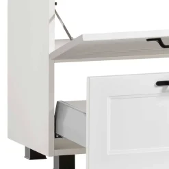 Wohnen Waschbeckenunterschrank in Weiß mit Wildeiche - Gyatso