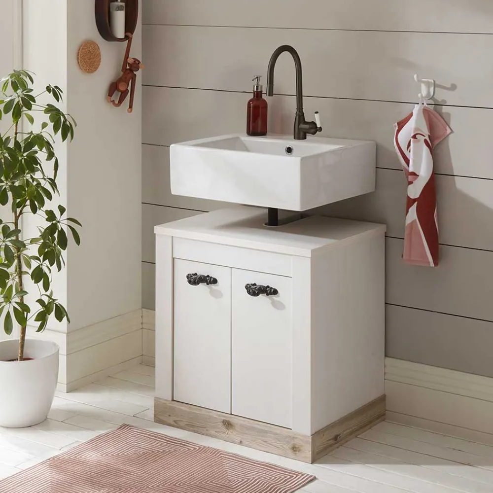 Wohnen Waschtisch|Waschbeckenunterschränke*Waschbeckenunterschrank im Landhausstil - Doules