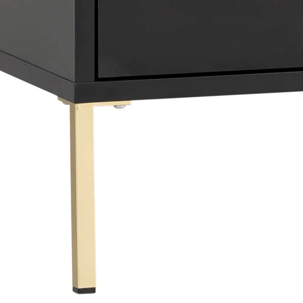 Wohnen Badschränke*Waschbeckenunterschrank in Schwarz & Gold - Vulcanisa