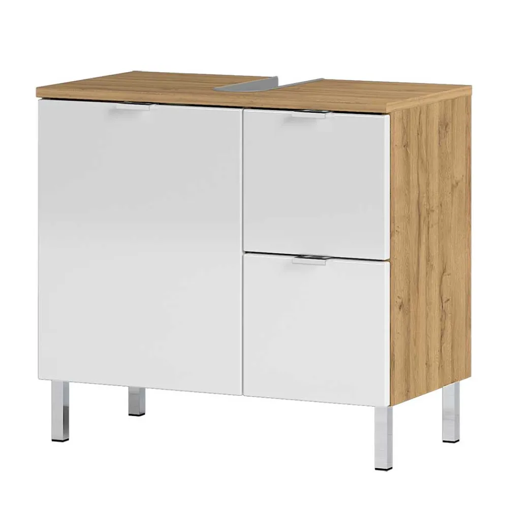 Wohnen Waschbeckenunterschrank in Weiß Glanz - Narilos