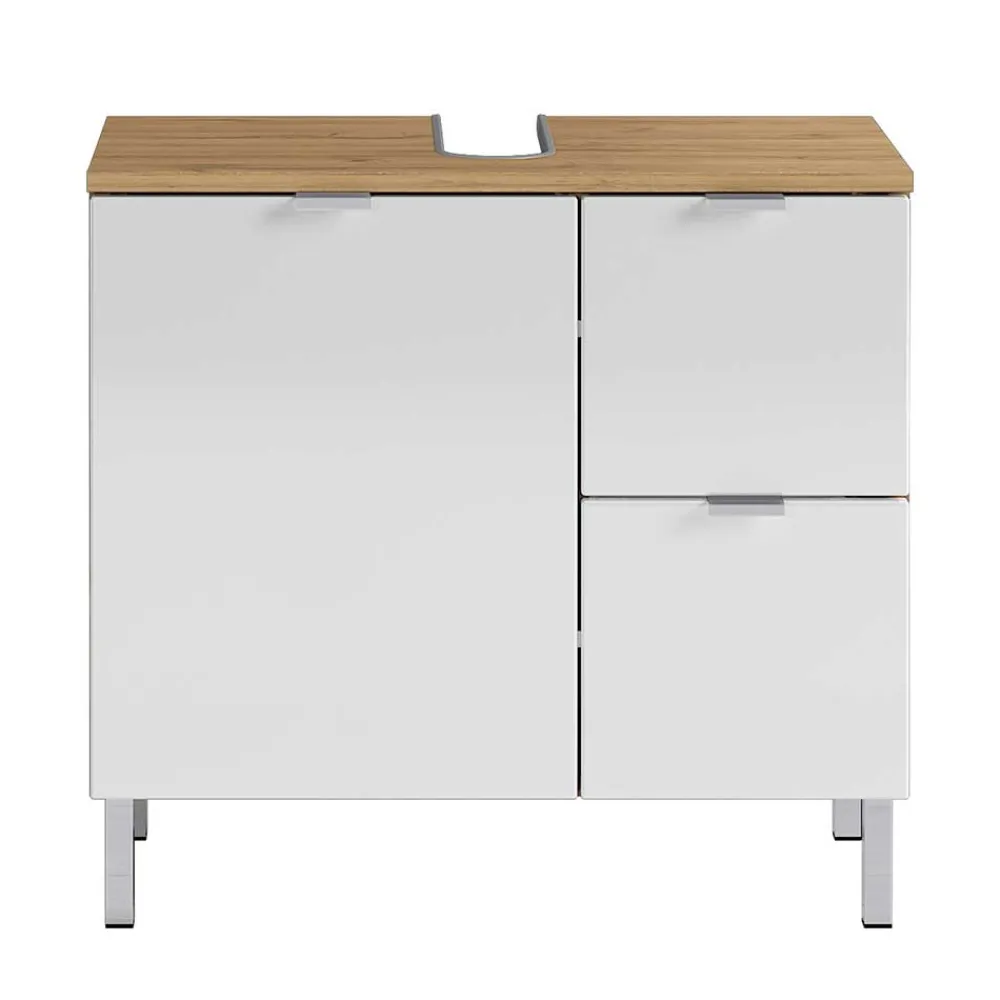 Wohnen Waschbeckenunterschrank in Weiß Glanz - Narilos