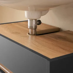 Wohnen Badschränke|Waschtisch*Waschbeckenunterschrank in Anthrazit - Ahilav