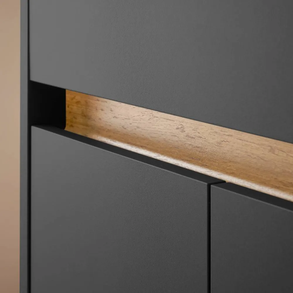 Wohnen Badschränke|Waschtisch*Waschbeckenunterschrank in Anthrazit - Ahilav