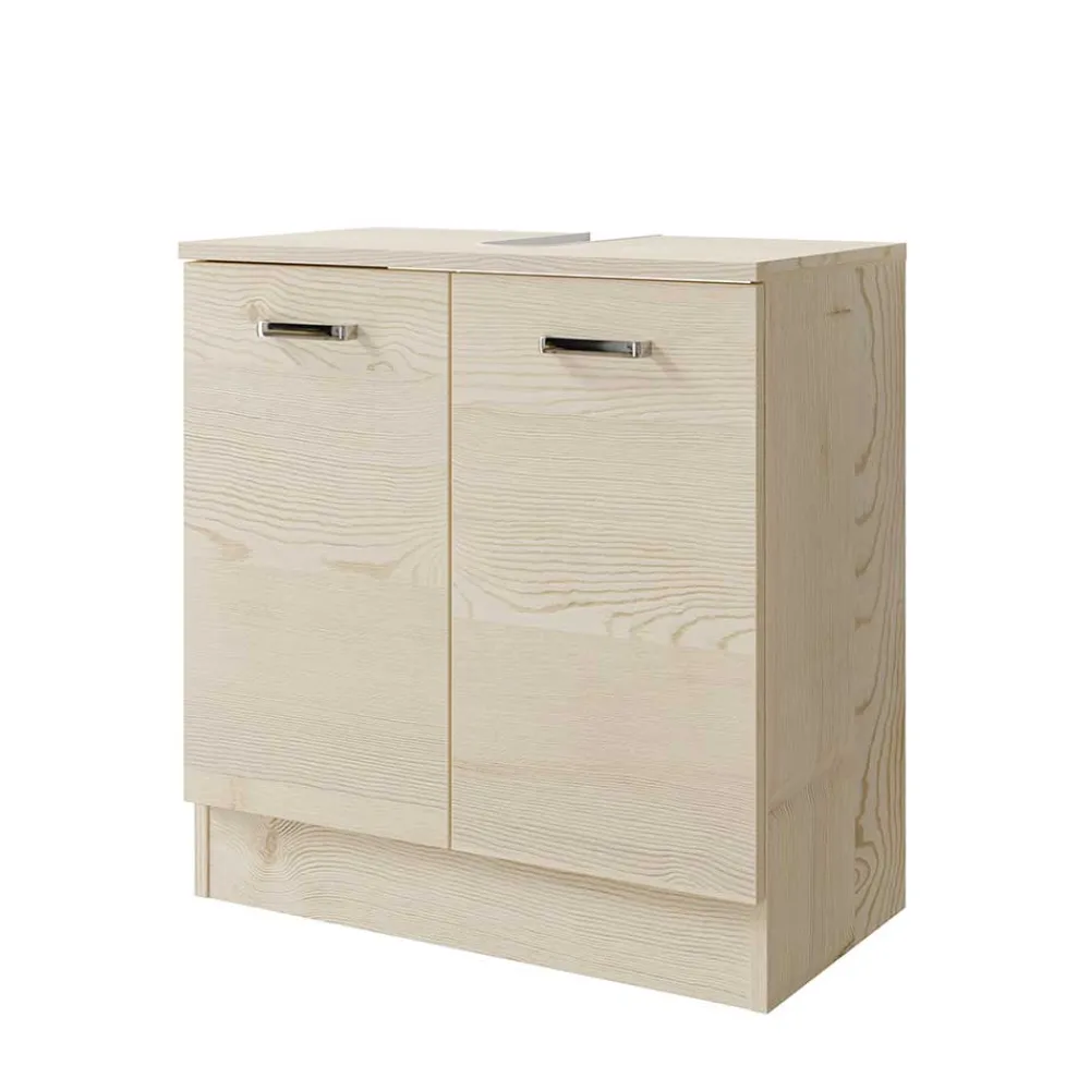 Wohnen Waschtisch|Waschbeckenunterschränke*Waschbeckenunterschrank in hellem Holzdekor Pinie - Nova