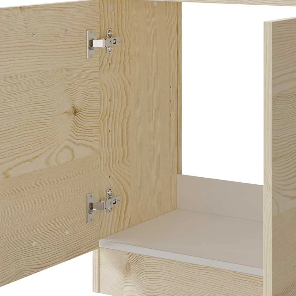 Wohnen Waschtisch|Waschbeckenunterschränke*Waschbeckenunterschrank in hellem Holzdekor Pinie - Nova