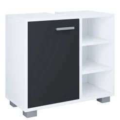 Wohnen Waschbeckenunterschrank in Schwarz Weiß - Musone