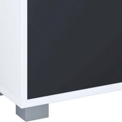 Wohnen Waschbeckenunterschrank in Schwarz Weiß - Musone