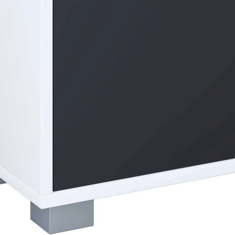 Wohnen Waschbeckenunterschrank in Schwarz Weiß - Musone