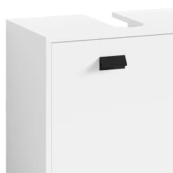 Wohnen Waschbeckenunterschrank in Weiß mit Schwarz - Envaton