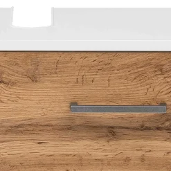 Wohnen Waschtisch|Waschbeckenunterschränke*Waschbeckenunterschrank in Eiche NB & Weiß - Voinla