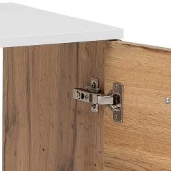 Wohnen Waschtisch|Waschbeckenunterschränke*Waschbeckenunterschrank in Eiche NB & Weiß - Voinla