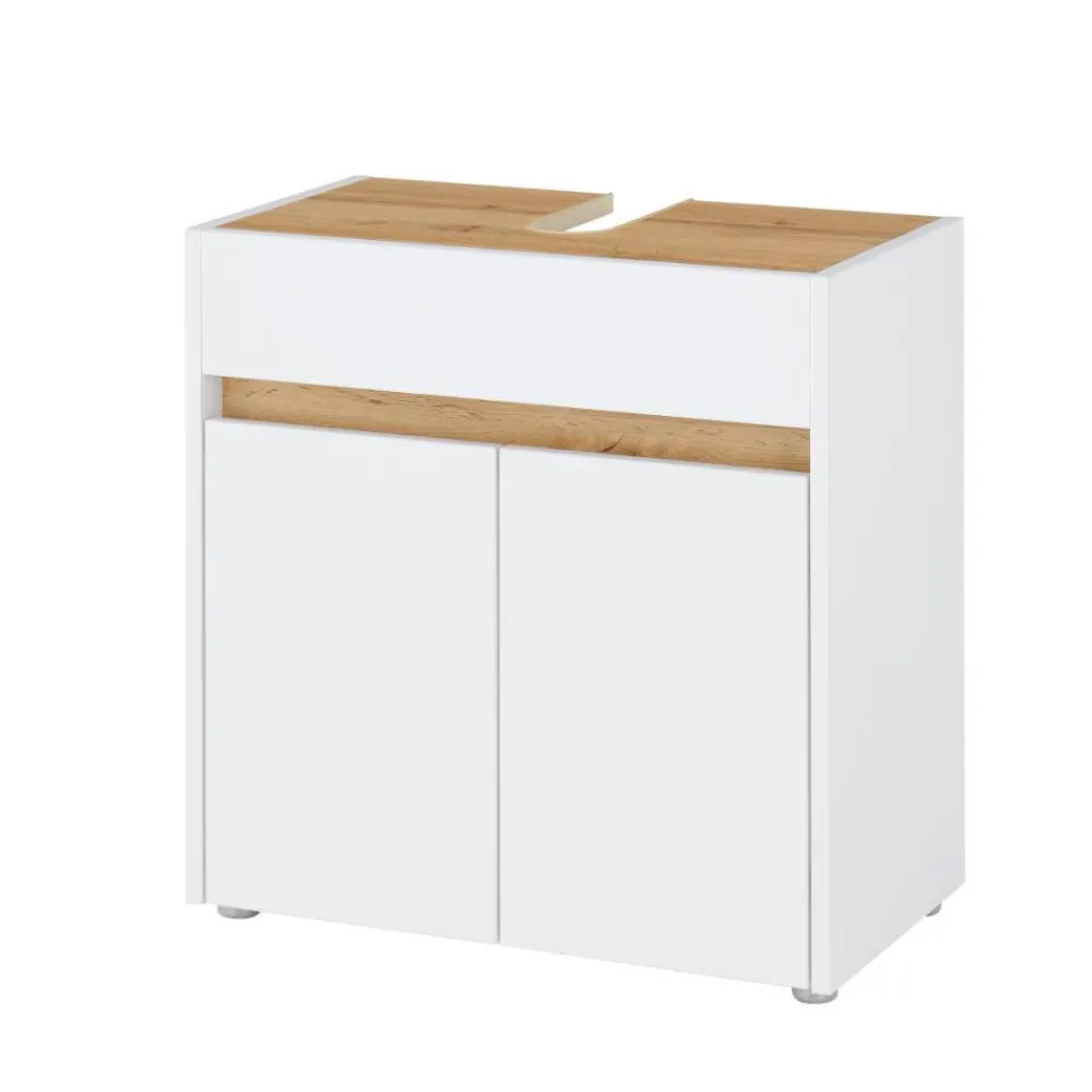 Wohnen Waschbeckenunterschrank in Weiß - Nonessia