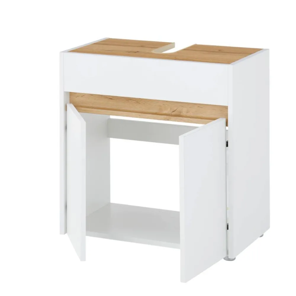 Wohnen Waschbeckenunterschrank in Weiß - Nonessia