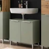 Wohnen Waschbeckenunterschrank in Graugrün - Liz