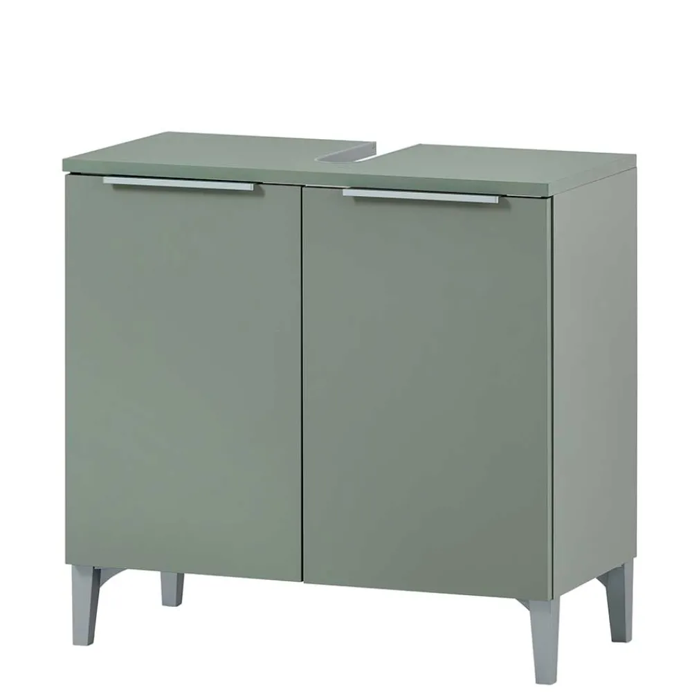 Wohnen Waschbeckenunterschrank in Graugrün - Liz