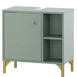 Wohnen Waschtisch|Waschbeckenunterschränke*Waschbeckenunterschrank in Graugrün - Vilatata