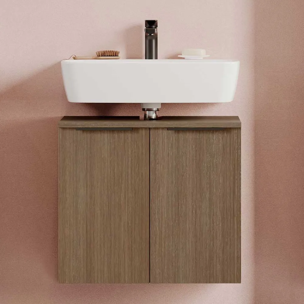 Wohnen Waschtisch|Waschbeckenunterschränke*Waschbeckenunterschrank in Dekor Eiche Dunkel - Ucaida