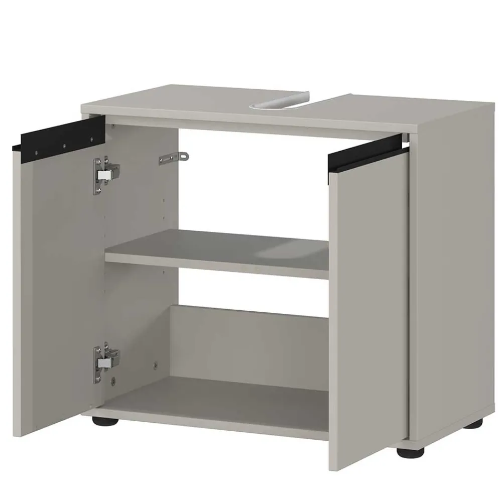 Wohnen Waschbeckenunterschrank in Grau - Ancela