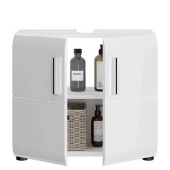 Wohnen Waschtisch|Waschbeckenunterschränke*Waschbeckenunterschrank in Weiß hochglänzend - Rirua