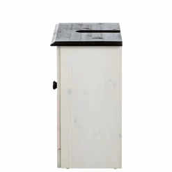 Wohnen Waschbeckenunterschrank in Weiß mit Dunkelbraun - Malka