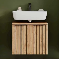 Wohnen Badschränke|Waschtisch*Waschbeckenunterschrank mit zwei Türen - Crystoga