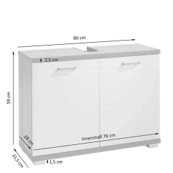 Wohnen Waschbecken-Unterschrank 2-türig - Faneto