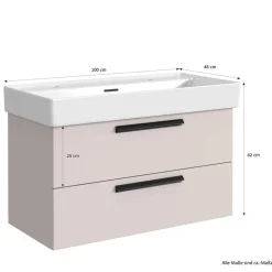 Wohnen Badschränke|Waschtisch*Waschkommode für zwei Armaturen - Adendras