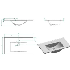 Wohnen Waschtisch|Waschbeckenunterschränke*Waschkommode in Buchefarben - Mabeca