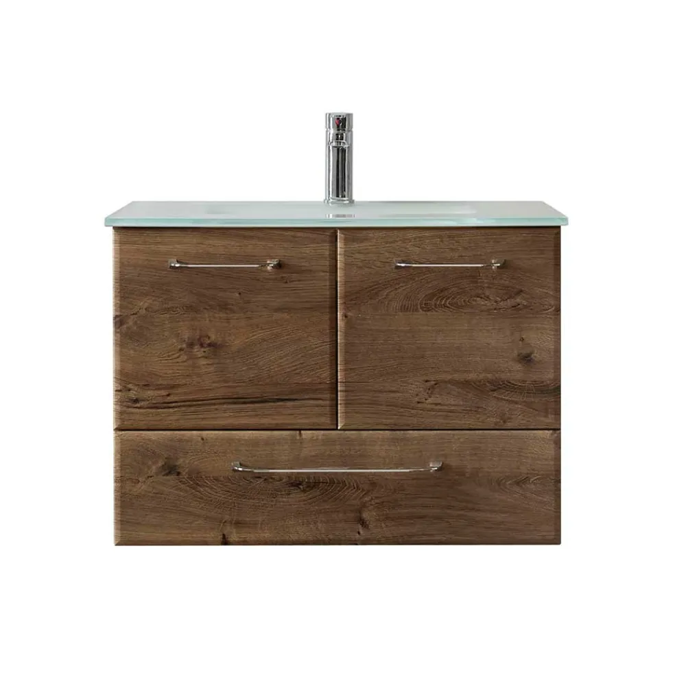 Wohnen Waschkommode mit Glas-Waschbecken - Miss X