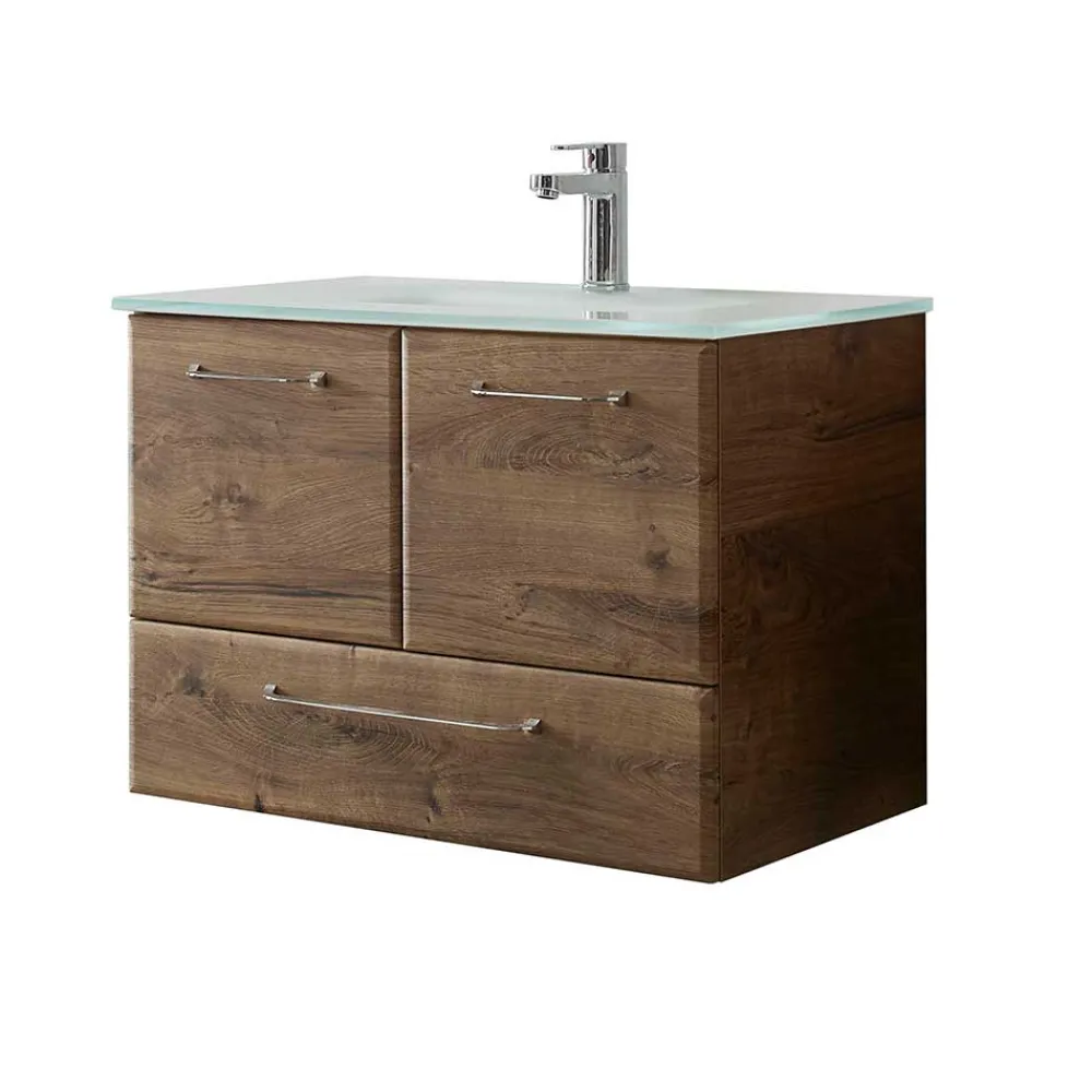 Wohnen Waschkommode mit Glas-Waschbecken - Miss X