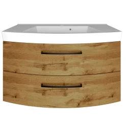 Wohnen Waschkonsole in Holzdekor Wildeiche - Arazony