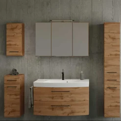 Wohnen Waschkonsole in Holzdekor Wildeiche - Arazony