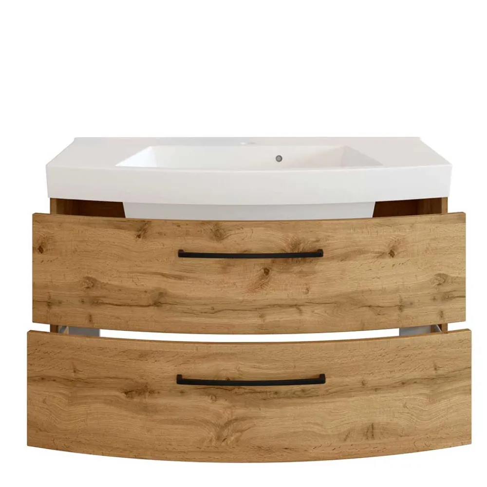 Wohnen Waschkonsole in Holzdekor Wildeiche - Arazony