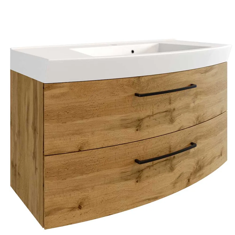 Wohnen Waschkonsole in Holzdekor Wildeiche - Arazony