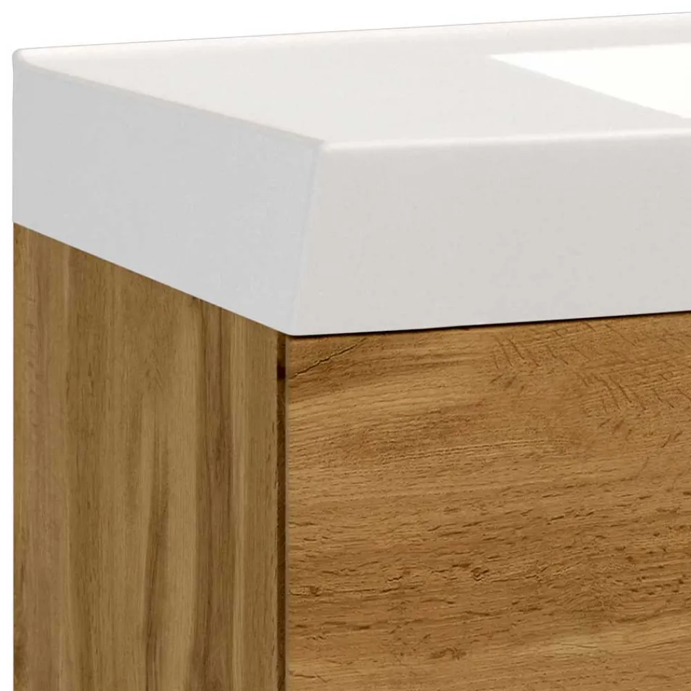 Wohnen Waschkonsole in Holzdekor Wildeiche - Arazony