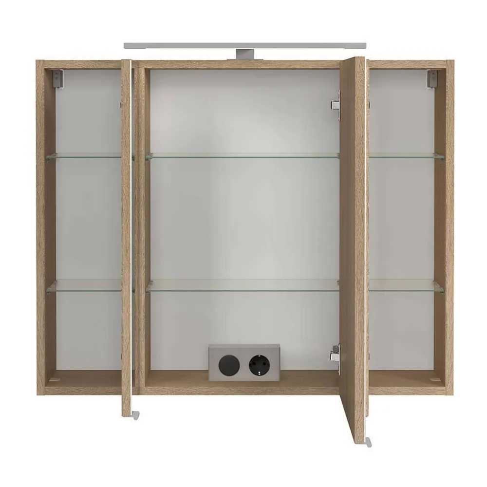 Wohnen Badezimmer Komplett*Waschkonsole und Spiegelschrank Set - Vibulam (zweiteilig)