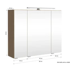 Wohnen Badezimmer Komplett*Waschkonsole und Spiegelschrank Set - Vibulam (zweiteilig)