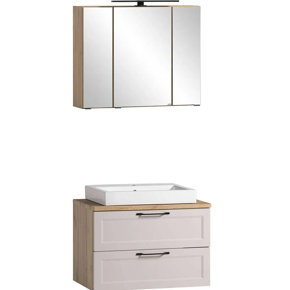 Wohnen Waschkonsole und Spiegelschrank Set - Trioto (zweiteilig)