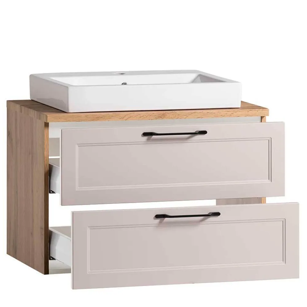 Wohnen Waschkonsole und Spiegelschrank Set - Trioto (zweiteilig)