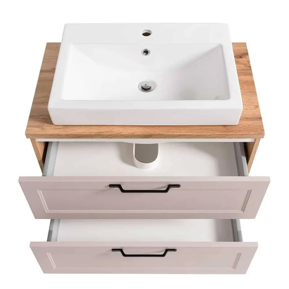 Wohnen Waschkonsole und Spiegelschrank Set - Trioto (zweiteilig)