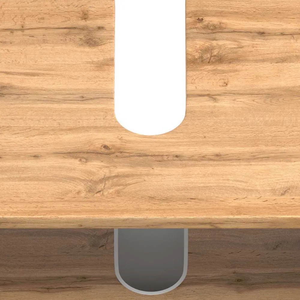 Wohnen Badezimmer Komplett*Waschplatz & Midi-Schrank Set - Crystoga (dreiteilig)